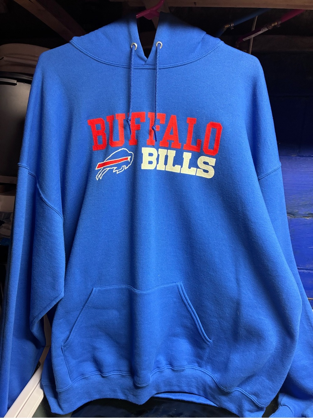 Buffalo Bills Men's Blue Logo Hoodie Sweatshirt